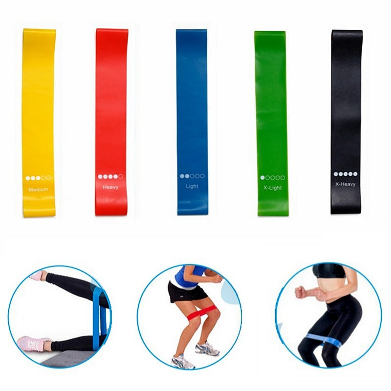 Bandas elásticas de goma de resistencia para Yoga equipos de Fitness para interior y exterior 0,35mm-1,1mm bandas elásticas para entrenamiento deportivo Pilates