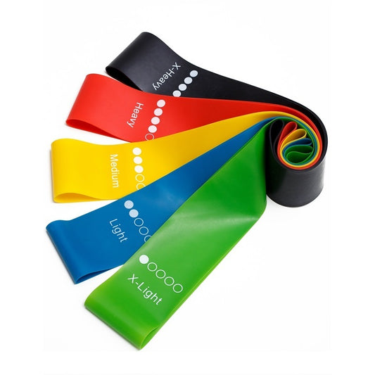 Bandas elásticas de goma de resistencia para Yoga equipos de Fitness para interior y exterior 0,35mm-1,1mm bandas elásticas para entrenamiento deportivo Pilates