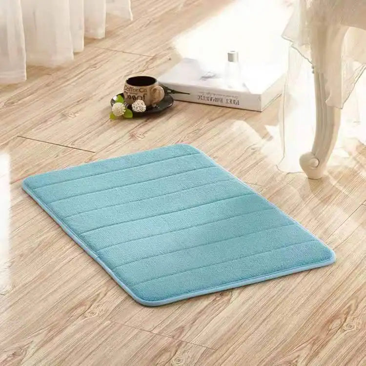 Alfombrilla antideslizante para baño, espuma viscoelástica de vellón coral grueso, alfombrilla absorbente con memoria, alfombrilla antideslizante para dormitorio, almohadilla para pedal de cocina, 40 x 60