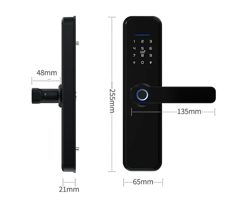 Cerradura inteligente X5 a prueba de agua Tuya biométrica huella digital seguridad inteligente WiFi aplicación contraseña cerradura electrónica de puerta