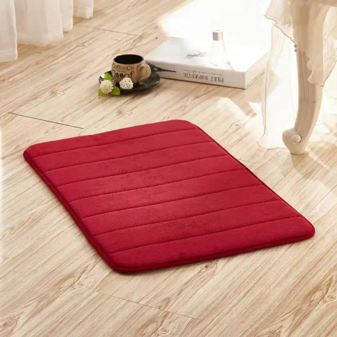 Alfombrilla antideslizante para baño, espuma viscoelástica de vellón coral grueso, alfombrilla absorbente con memoria, alfombrilla antideslizante para dormitorio, almohadilla para pedal de cocina, 40 x 60