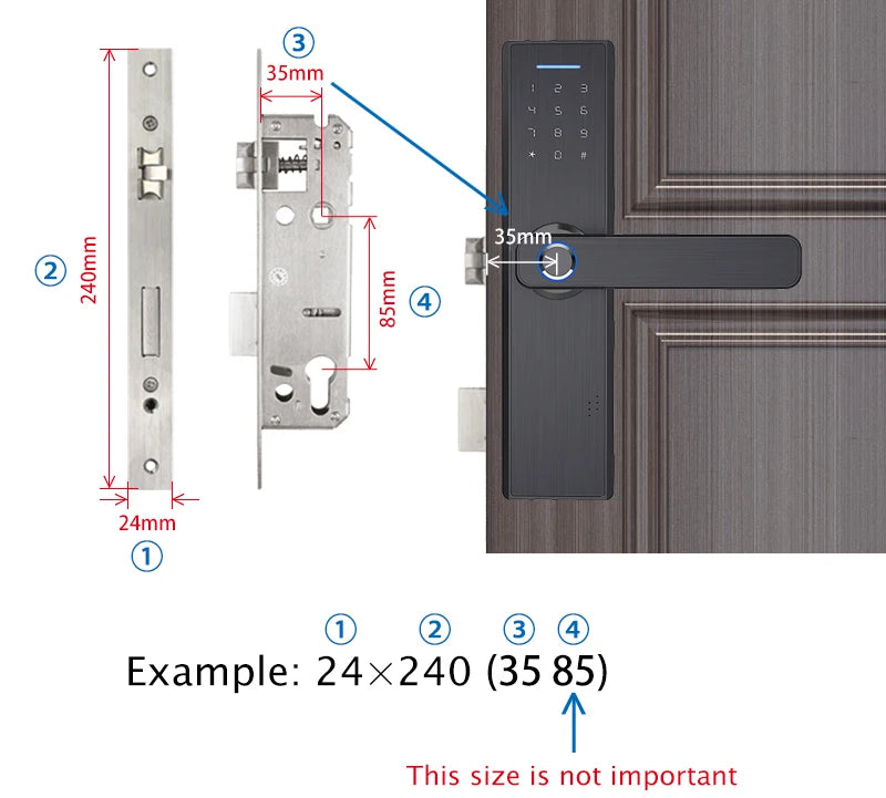 Cerradura inteligente X5 a prueba de agua Tuya biométrica huella digital seguridad inteligente WiFi aplicación contraseña cerradura electrónica de puerta