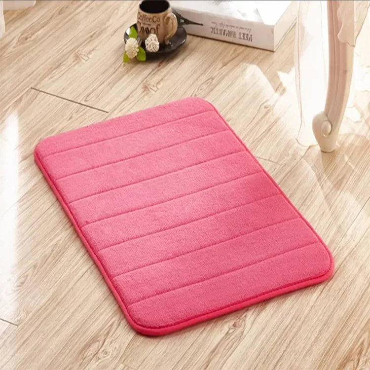 Alfombrilla antideslizante para baño, espuma viscoelástica de vellón coral grueso, alfombrilla absorbente con memoria, alfombrilla antideslizante para dormitorio, almohadilla para pedal de cocina, 40 x 60