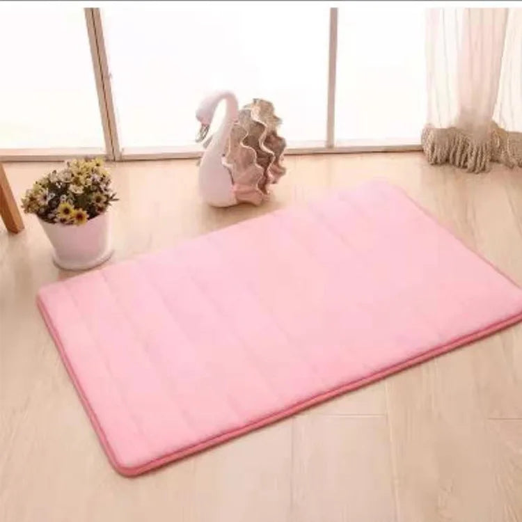 Alfombrilla antideslizante para baño, espuma viscoelástica de vellón coral grueso, alfombrilla absorbente con memoria, alfombrilla antideslizante para dormitorio, almohadilla para pedal de cocina, 40 x 60