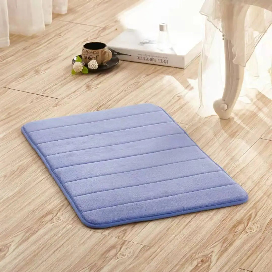 Alfombrilla antideslizante para baño, espuma viscoelástica de vellón coral grueso, alfombrilla absorbente con memoria, alfombrilla antideslizante para dormitorio, almohadilla para pedal de cocina, 40 x 60