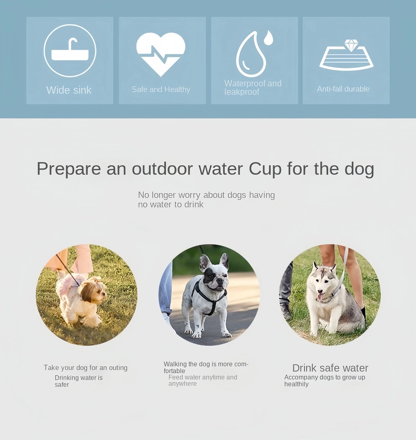 Botella de agua para perros y gatos con recipiente para almacenar comida y agua para cachorros, comedero para perros, suministros para viajes al aire libre para mascotas