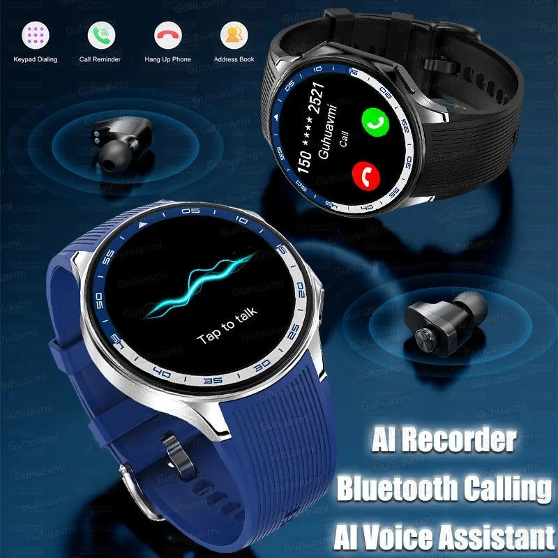 Reloj inteligente Watch X 2024, nuevo reloj inteligente resistente al agua con memoria 4G, música, vídeo, llamadas Bluetooth, auriculares TWS para Android e IOS