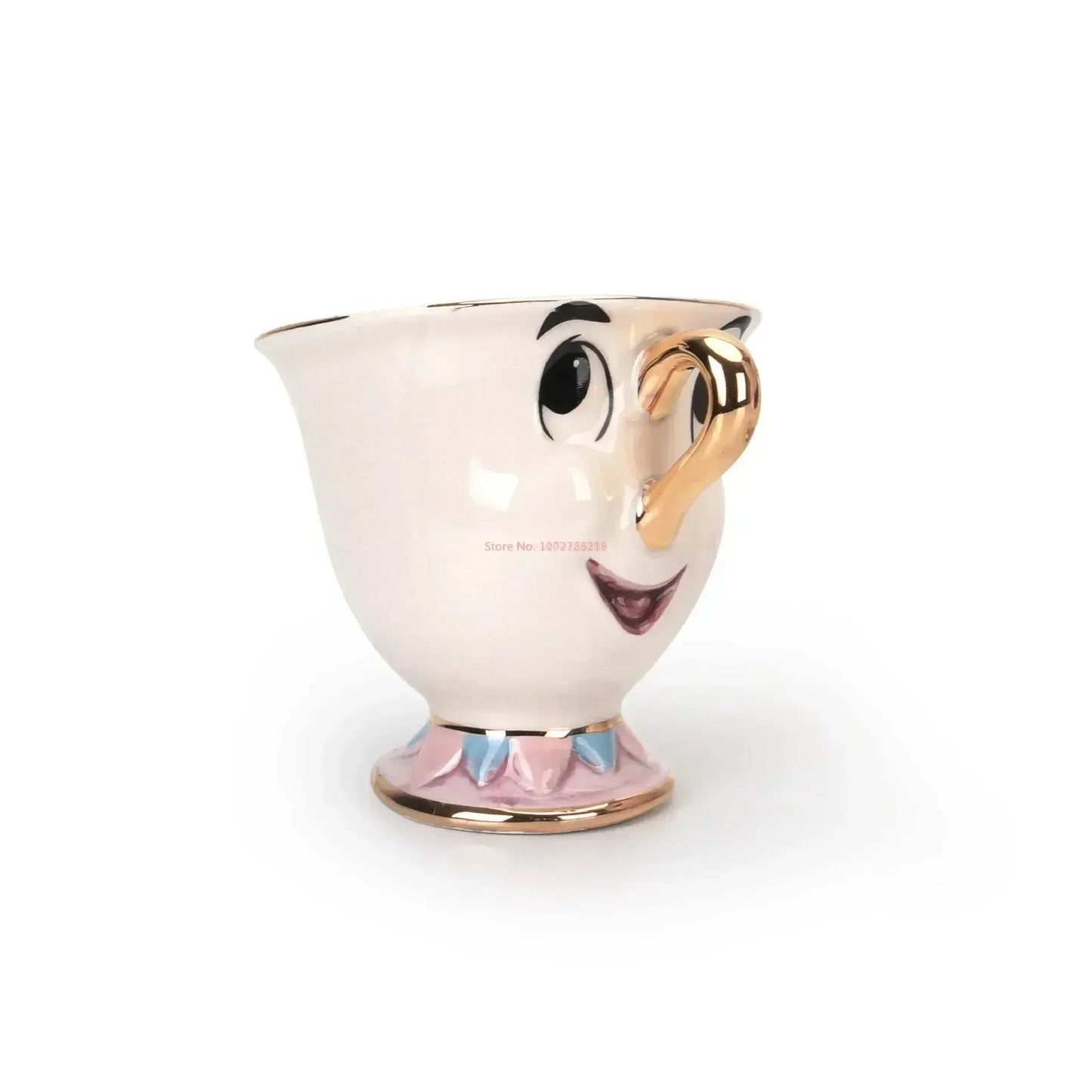 Tetera de Disney Linda caricatura de La Bella y la Bestia Cafeteras Taza Taza de la Sra. Potts Chip Taza de Té Teteras Un Juego de Té