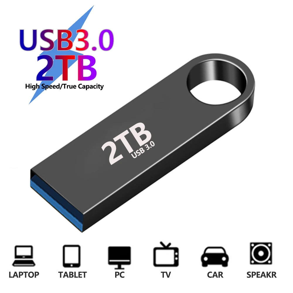 Super Usb 3.0 2TB Metal Pen Drive 1TB Cle Usb Flash Drives 512G Pendrive High Speed Portable SSD Memoria Usb Stick Free Shipping