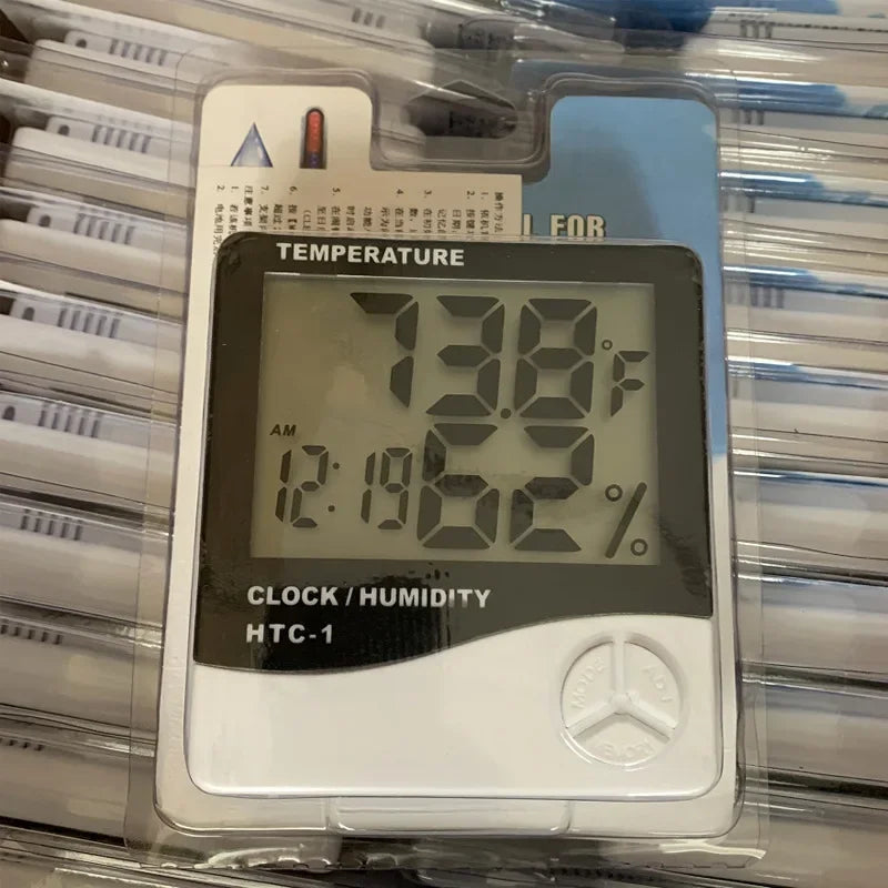 Termómetro digital higrómetro estación meteorológica interior para el hogar mini termómetro de habitación monitor de temperatura y humedad